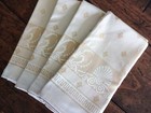 Wedgwood England Dynasty Light Gold Parchment Jacquard Dinner Napkins 4Pc