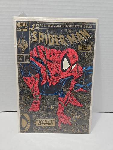 Spider-Man #1 (1990) fast neuwertig kultiger 2. Druck Gold McFarlane Variante Marvel Comics