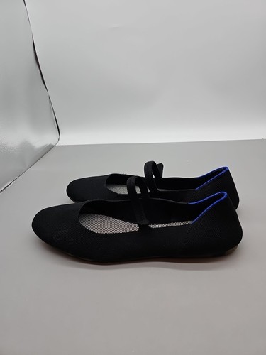 Zapatos ROTHYS para mujer 12,5 negros The Square Mary Jane suela con caparazón de tortuga planos - Imagen 2 de 7