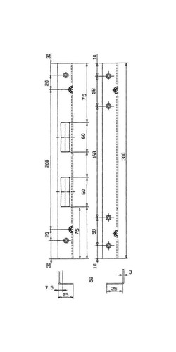 Schnegel Sicherheitswinkelschließblech Länge 300 mm Breite 25 mm Stärke 3 mm ... - Bild 2 von 2