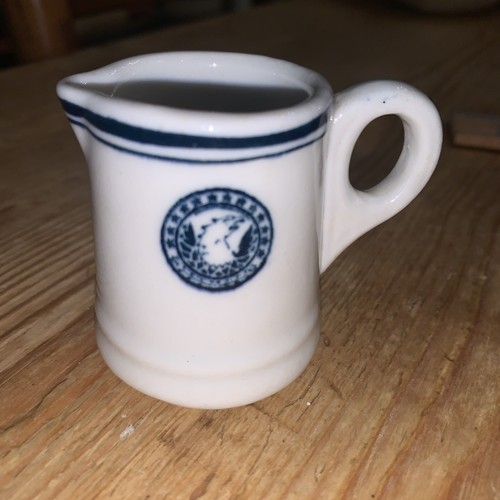 Vintage Jackson Vitrified China. Blue & White Restaurant Ware Creamer Pitcher