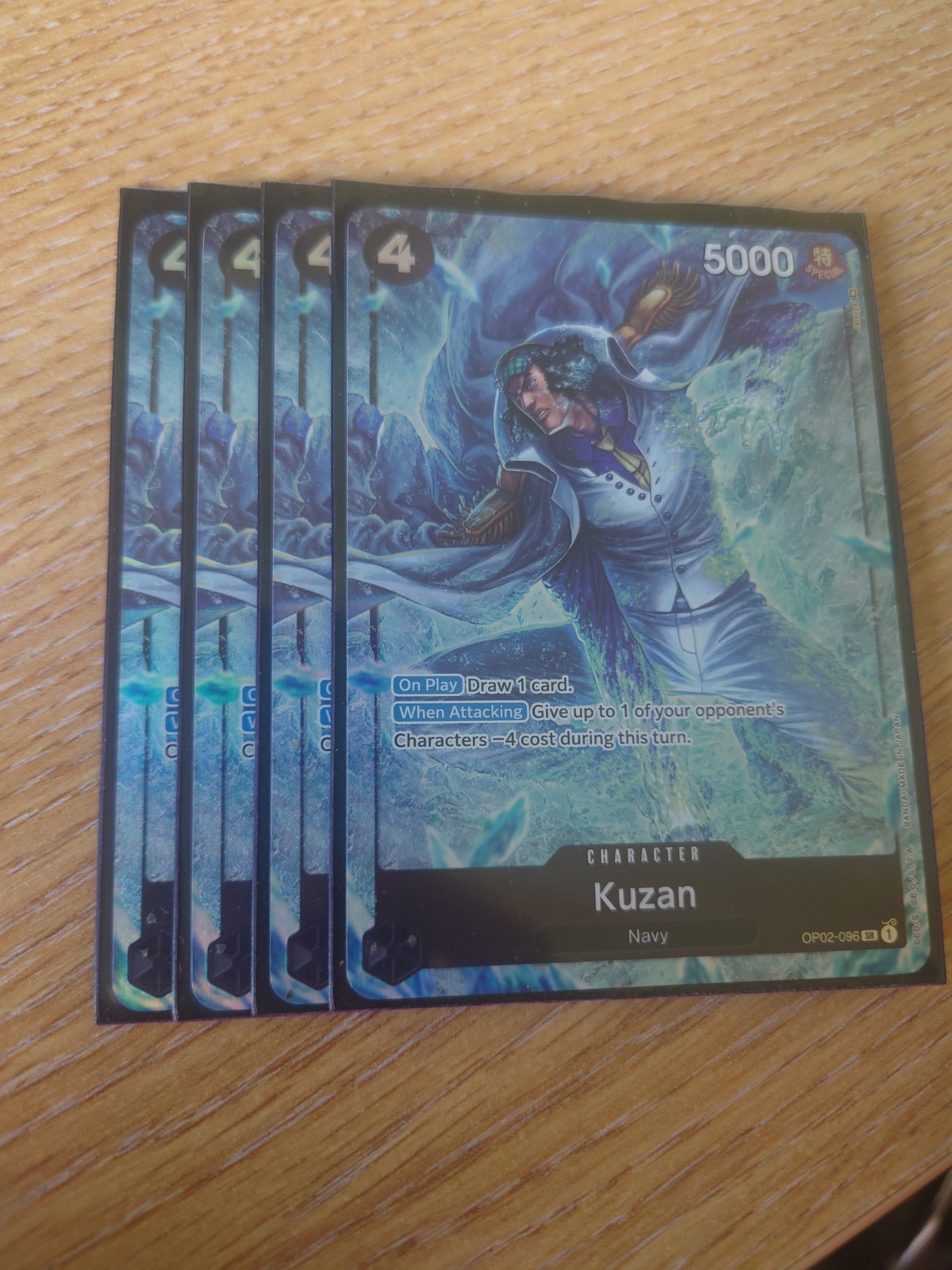 One Piece TCG Kuzan OP02-096 Alt Art SR Paramount War English NM