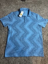 ADIDAS GOLF new men's Ultimate 365 ALLOVER Polo Shirt Blue Navy size L