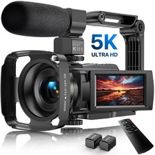 5K Video Camera Camcorder 48MP Wifi IR Night Vision Vlogging Camera,16X Digit...