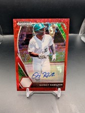 2021 PRIZM DRAFT QUINCY HAMILTON  ROOKIE RED /99 REFRACTOR AUTO #148 ASTROS