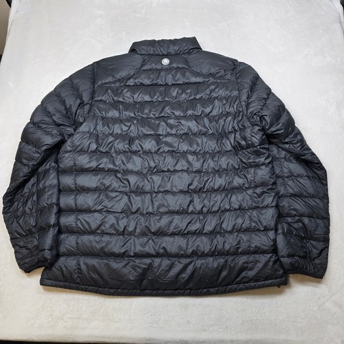 Marmot Down Puffer Pullover Jacket Mens 2XL Black Ltweight Quarter Zip 800 Fill - Picture 3 of 14