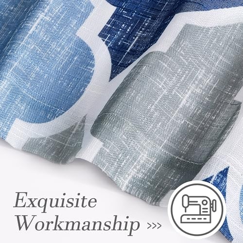 Linen Semi Sheer Curtains 84 Inches Long 2 Panels for Bedroom Living Room - Picture 5 of 7