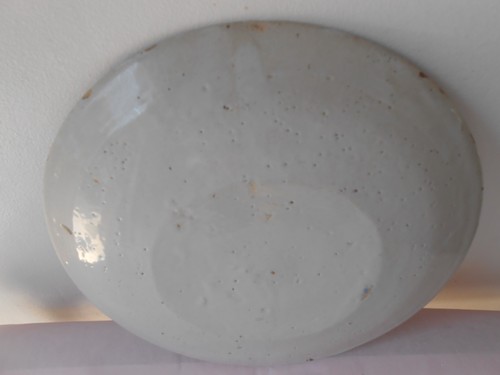 Antique dutch Delft pannekoek plate 18th Century. Pottery. Ceramic Pagoda - Picture 9 of 10