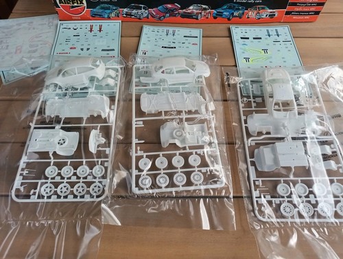 Airfix 1/43 3 X World Rally Cars Bolsas Selladas Con Calcomanías Kits Modelo