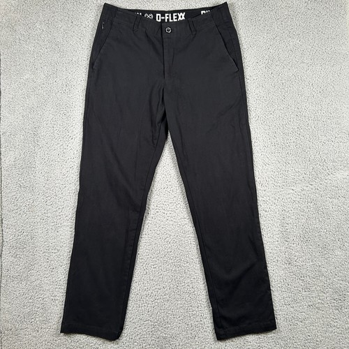 Dixxon D-Flexx Mens Pants 34x32 Black Casual Chino Modern Fit Skateboard - Picture 2 of 8