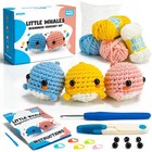 Beginner Crochet Kit Crochet Kits for Kids and Adults 3Pcs Crochet Animal Kit.