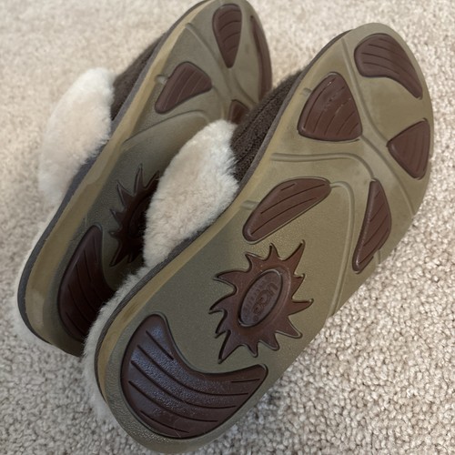 100 % authentische UGG Marke Damen kuschelige Hausschuhe weicher Strick Größe 9 braun - Bild 7 von 8
