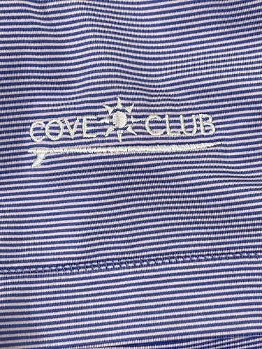 Peter Millar Summer Comfort Cove Club Golf Polo Purple Stripe Mens M Performance - Picture 5 of 8