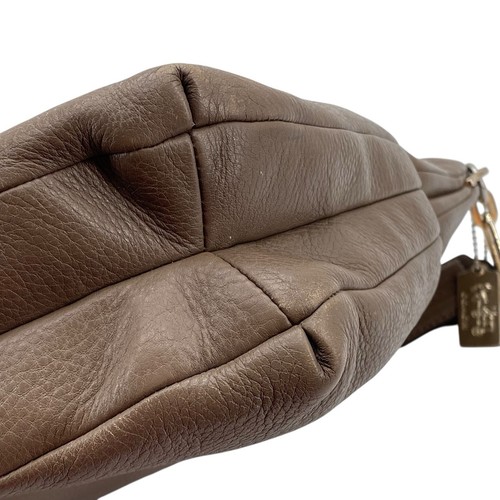 Coach Madison Hobo Shoulder Bag Taupe Pebbled Leather Double Compartment 27858 - Picture 15 of 24