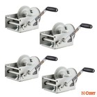 CURT 4x 3.8K Hand Crank Two-Speed Trailer Winch w/ 9.6 inch Long Handle New Set