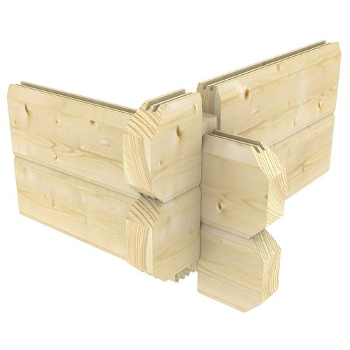 Gartenhaus Holz 40mm AMIRA 275 380x275cm Doppelnut und Feder Blockhaus AKTION - Bild 4 von 4