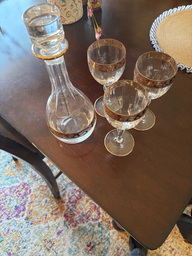 antique wine glasses set louis xvI decanter juice water - Picture 2 of 8