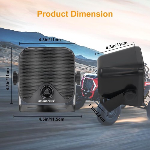 4" Marine Bluetooth Speakers Waterproof Surface Mount Speakers for UTV ATV - Picture 10 of 23