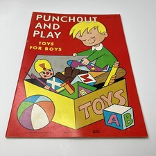 VINTAGE UNCUT 1970 TOYS FOR BOYS PUNCHOUT BOOK JAMES  JONATHAN PLANE TRAIN