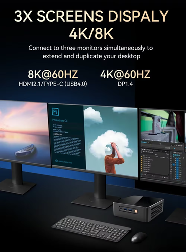 💻 Mini PC Ultra-Puissant – Ryzen 7 7840HS / 9 7940HS –Jusqu'a 32 Go + 1TB - Photo 9/13