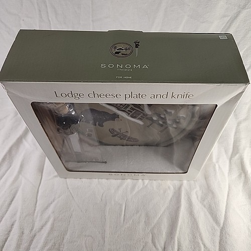 Cheese Plate and Knife Sonoma Winter Lodge Bear Life Style For Home New Vintage - Picture 5 of 5