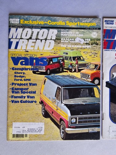 Lot of 3 Motor Trend Magazine 1976 - 1977 T-BIRD BUICK V6 GM PREVIEW VANS DATSUN - Picture 2 of 13
