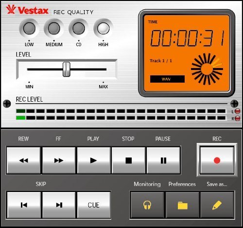 Vestax Portable Turntable handytrax USB WHITE USB output function with speaker - Picture 6 of 6
