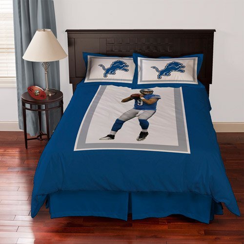 NFL-3 Pieces  Detroit Lions Matthew Stafford Bedding Comforter Set TWIN and Full - Bild 1 von 5