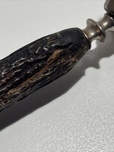 Vintage Antler Handle Meat Carving 2-Prong Serving Fork w/Folding Stand 9.5” - Picture 13 of 17