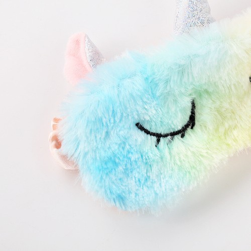 US Unicorn Animal Eye Mask Soft Plush Sleep Masks Sleeping Blindfold Traveling - Picture 14 of 80