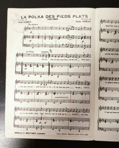 Sheet Music PETER DE GREEF Paule Muray (Ludo Langlois) La Polka Des Pieds Plats - Foto 2 di 2