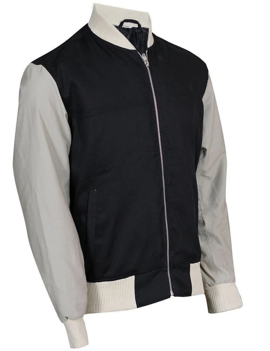 BABY DRIVER MOVIE JACKET ANSEL ELGORT VARSITY COTTON BOMBER JACKET