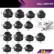 Rubber Ball Joints Boots Dust Cover Tie Rods Linkages Ends Replacement Kit 14Pcs