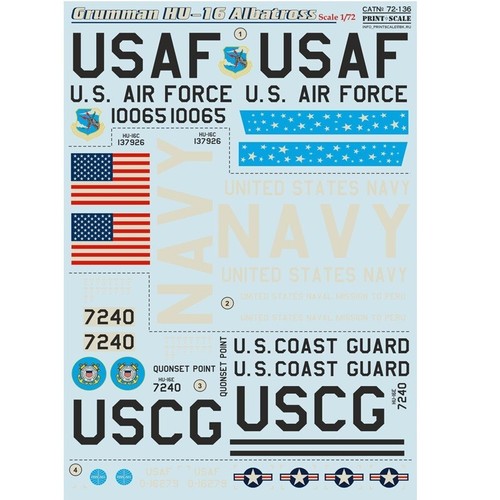 Decal Flugzeug 1:72 Grumman Albatros The complete set 2 leaf Print Scale 72-136 - Bild 13 von 24