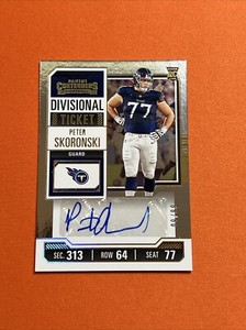 2023 Panini Contenders Peter Skoronski Divisional Ticket Auto 09/99 RC Titans