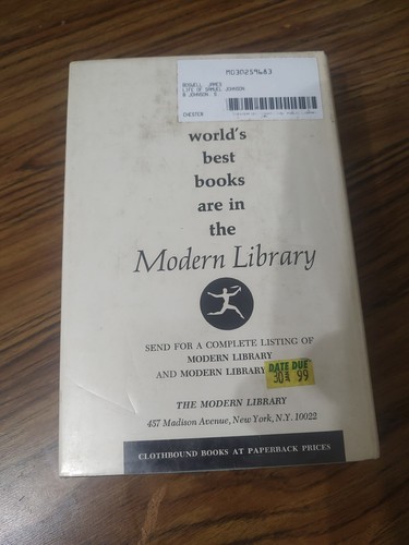Modern Library Giant G2 Life of Samuel Johnson by James Boswell Unbridged ED - Imagen 3 de 5