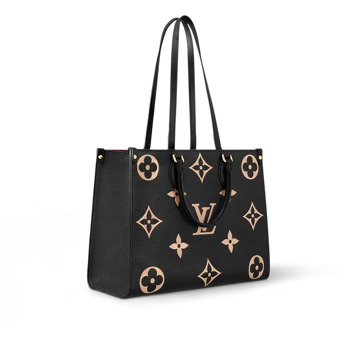LOUIS VUITTON*ONTHEGO MM TOTE BAG トートバッグ*送料込 NIB Louis Vuitton OnTheGo MM Black/Beige M45495💯% Authentic