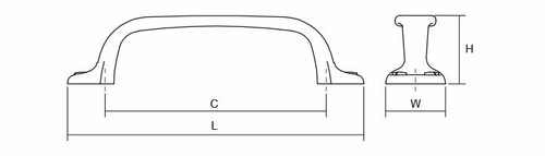Viefe Furniture Handle AVA 0394 Ironing Handle 96mm Antique Retro Handle Kitchen Shop Handle - Picture 7 of 10