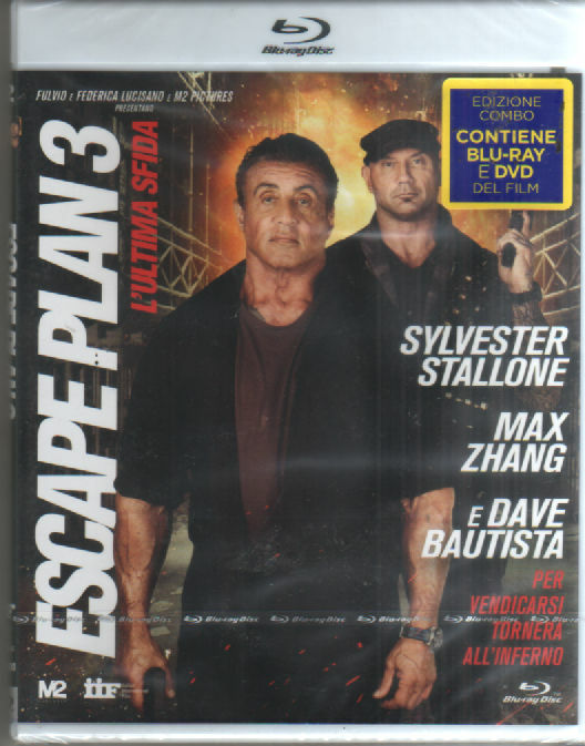 ESCAPE PALN 3 Con Dave Bautista BLU RAY + DVD NUOVO