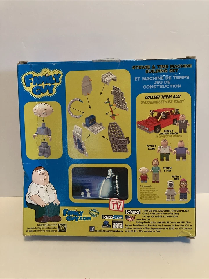Juego de construcción K'Nex Family Guy Stewie & Time Machine 146 piezas nuevo 44043 Foto 2 de 4
