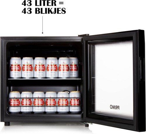 Getränkekühlschrank Mini-Kühlschrank mit Glastür Bierkühlschrank Schwarz PR127BC - Bild 4 von 4