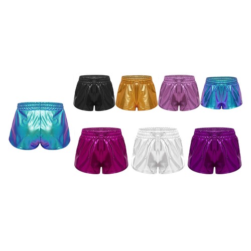 Kids Girls Hot Pants With Pockets Shorts Costume Boxer Briefs Performance Rave - Picture 3 of 63