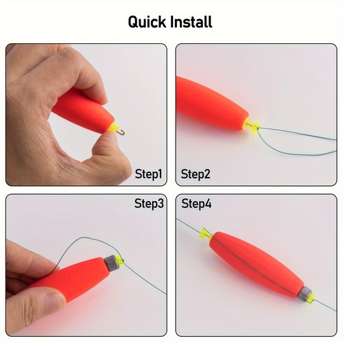 10pcs Cigar Floats Bobbers Fishing 2-3.7'' Weighted Snap-onFreshwater Saltwater - Picture 21 of 29
