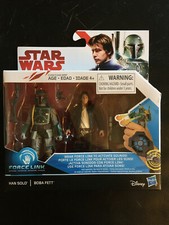 Disney Star Wars Force Link "HANS SOLO / BOBA FETT" 3.75 inch - New in Box!