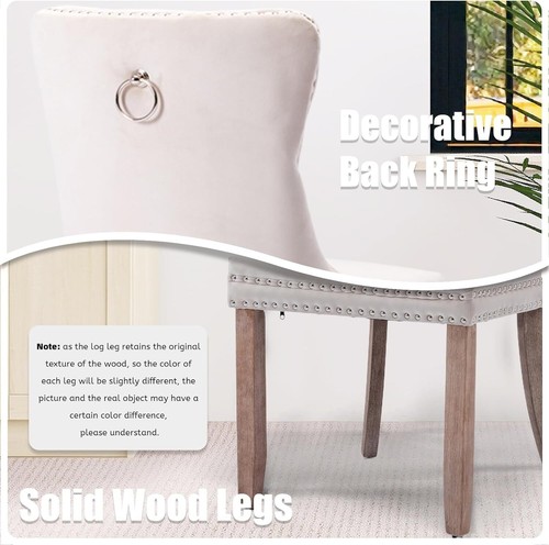 SOARFLASH Velvet Dining Chairs Modern Upholstered High-end Tufted Side Chair - Picture 325 of 331