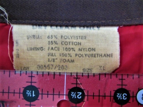 CHAQUETA DERBY Marrón Vintage Talla XL Garra Cremallera Frontal Abrigo Chaleco Trabajo Hombre - Imagen 5 de 6