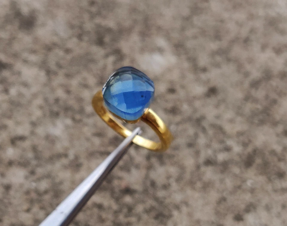 Iolite Quartz Ring 925 Sterling Silver Pomellato Statement Rings All Ring Sizes - Image 3 of 4