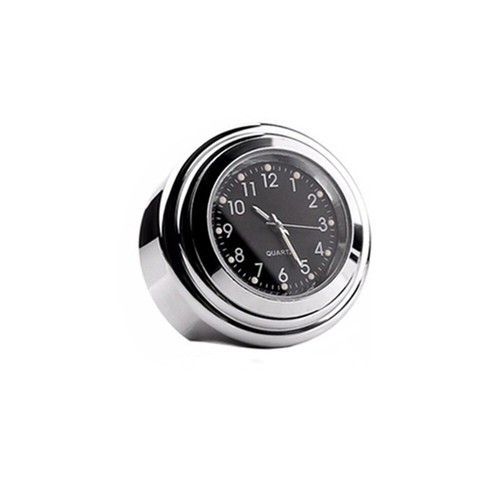 Chrome 7/8"- 1" Motorcycle Waterproof Handlebar Mount Clock Watch Cafe Racer ATV - Picture 5 of 6
