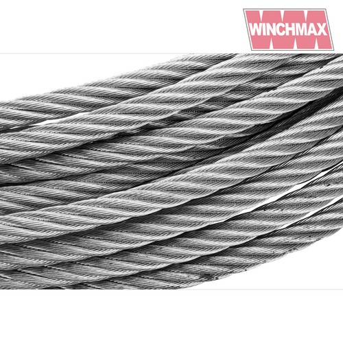 Cuerda/cable de acero 26m x 9,5 mm fijación de tornillos. Gancho de 3/8". Para cabrestantes de hasta 13.500 lb - Imagen 3 de 6