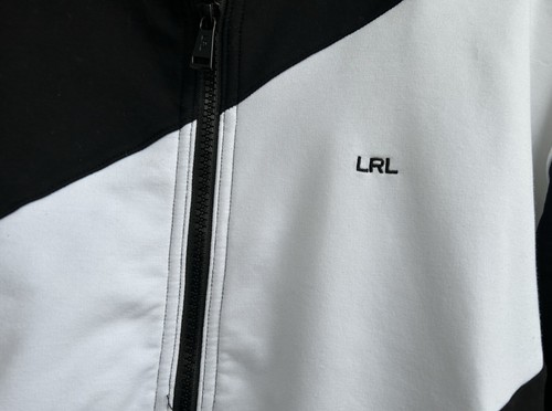 POLO RALPH LAUREN BLACK WHITE ACTIVEWEAR JACKET LONG SLEEVE SZ M - Picture 2 of 5